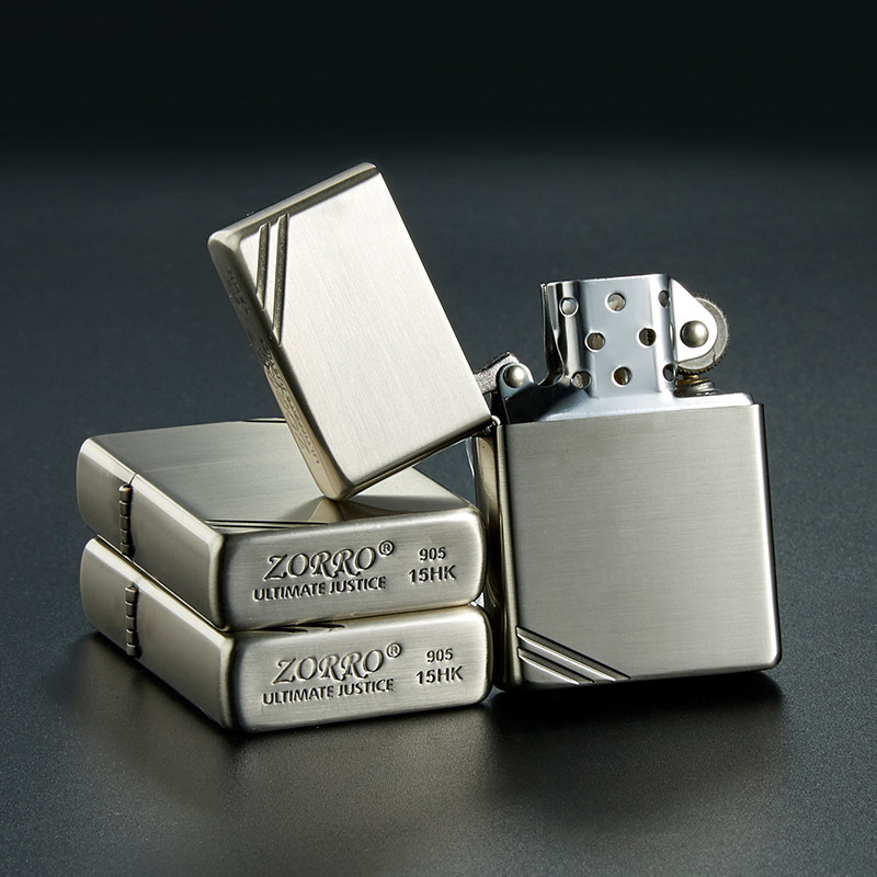 Lighter Insert Zippo - ZORRO ทองแดงบริสุทธิ์ Windproof โลหะส่วนบุคคล Creative Square
