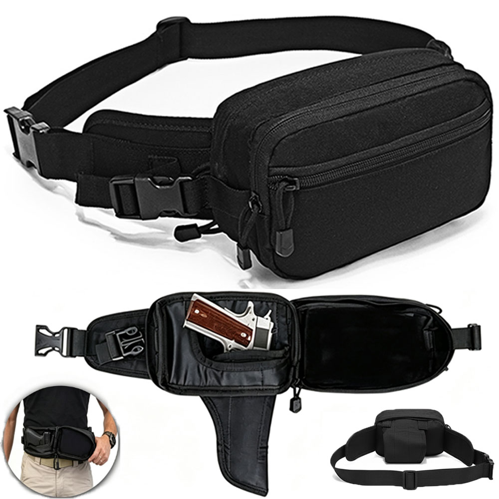 Edc Concealed Carry Holster - กระเป๋าปืนพกยุทธวิธี กระเป๋าใส่ปืนแบบซ่อน กระเป๋าใส่ปืนพร้อมซองปืนซ่อน กระเป๋าคาดหน้าอกสำหรับล่าสัตว์ กระเป๋าคาดเอวแบบสะพายข้าง กระเป๋าใส่อุปกรณ์