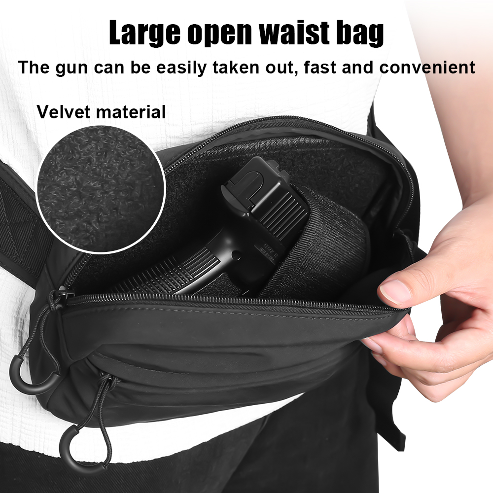 ยุทธวิธีCrossbodyกระเป๋าปืนพกเ - Edc Concealed Carry Holster บทวิจารณ์และราคา